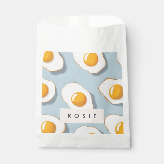 Monogramm Personalisiertes schräges Ei-Muster Geschenktütchen (Vorderseite)