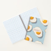 Monogramm Personalisiertes schräges Ei-Muster Notizblock (Innenseite)