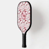 Monogramm Personalisiertes Wasserfarbkreuz Blossom Pickleball Schläger (Links)