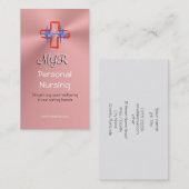 Monogramm, persönliche Krankenschwester, ecg und Visitenkarte (Vorne/Hinten)