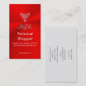 Monogramm, Persönlicher Einkäufer, rosa Phoenix au Visitenkarte (Vorne/Hinten)