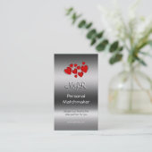 Monogramm, Persönlicher Matchmaker, metallischer E Visitenkarte (Stehend Vorderseite)