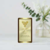 Monogramm, persönlicher Trainer, goldenes Phoenix Visitenkarte (Stehend Vorderseite)