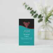 Monogramm, persönlicher Trainer Phoenix, roter Visitenkarte (Stehend Vorderseite)