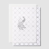 Monogramm-Pfau  Pergament Einladungen (Versetzt (Einladung))