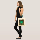 Monogramm-Pfau-Tasche Tragetasche (Vorderseite (Model))