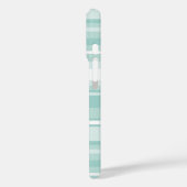 Monogramm Pfefferminzstreifen Case-Mate iPhone Hülle (Rückseite / Links)