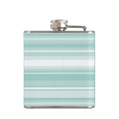 Monogramm Pfefferminzstreifen Flachmann (Rückseite)