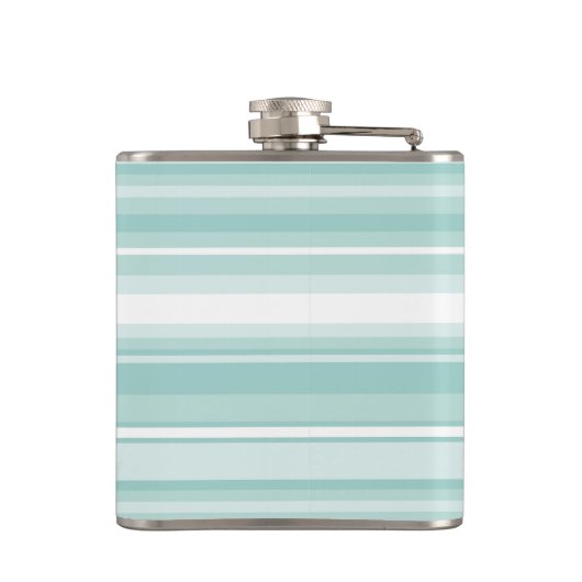 Monogramm Pfefferminzstreifen Flachmann (Rückseite)