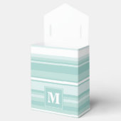 Monogramm Pfefferminzstreifen Geschenkschachtel (Geöffnet)