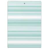 Monogramm Pfefferminzstreifen Klemmbrett (Rückseite)