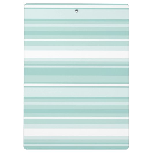 Monogramm Pfefferminzstreifen Klemmbrett (Rückseite)