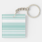 Monogramm Pfefferminzstreifen Schlüsselanhänger (Rückseite)