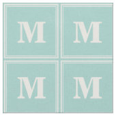 Monogramm Pfefferminzstreifen Stoff (Nahaufnahme)