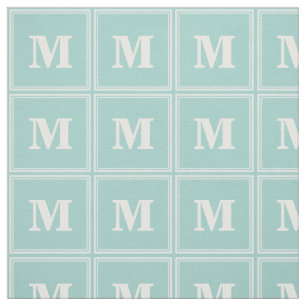 Monogramm Pfefferminzstreifen Stoff