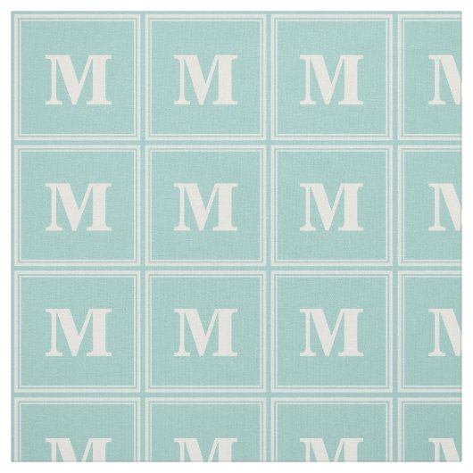 Monogramm Pfefferminzstreifen Stoff (Muster)
