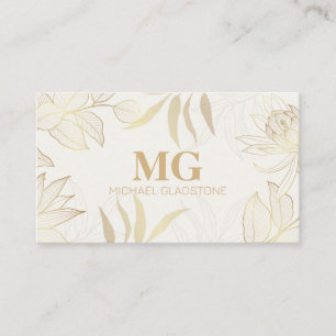 Monogramm Pflanze Visitenkarte
