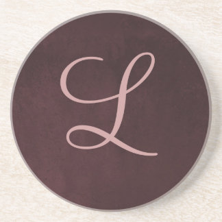 Monogramm-Pflaumen-Untersetzer Untersetzer