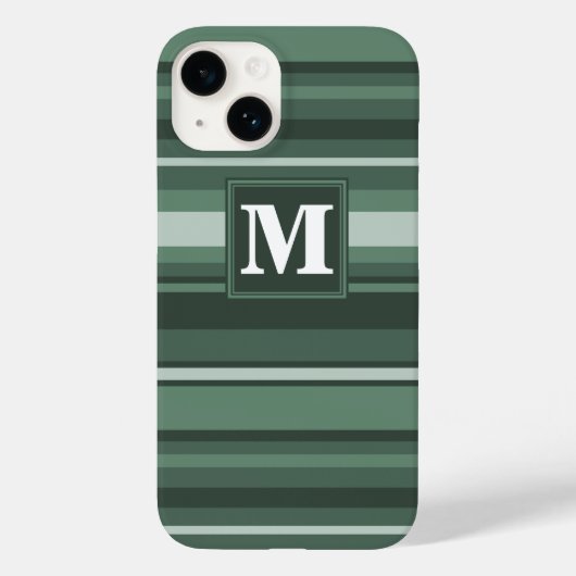Monogramm Phalelgrün Case-Mate iPhone Hülle (Rückseite)