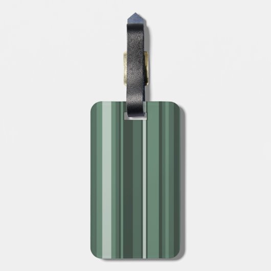 Monogramm Phalelgrün Gepäckanhänger (Rückseite vertikal)