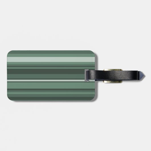 Monogramm Phalelgrün Gepäckanhänger (Rückseite horizontal)