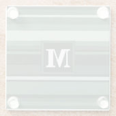 Monogramm Phalelgrün Glasuntersetzer (Rückseite)