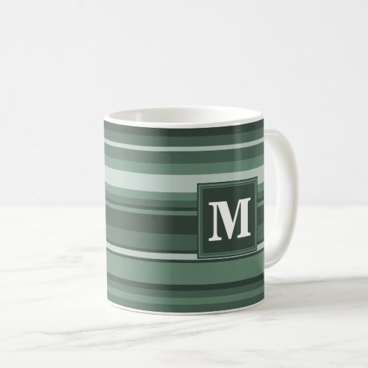 Monogramm Phalelgrün Kaffeetasse (VorderseiteRechts)