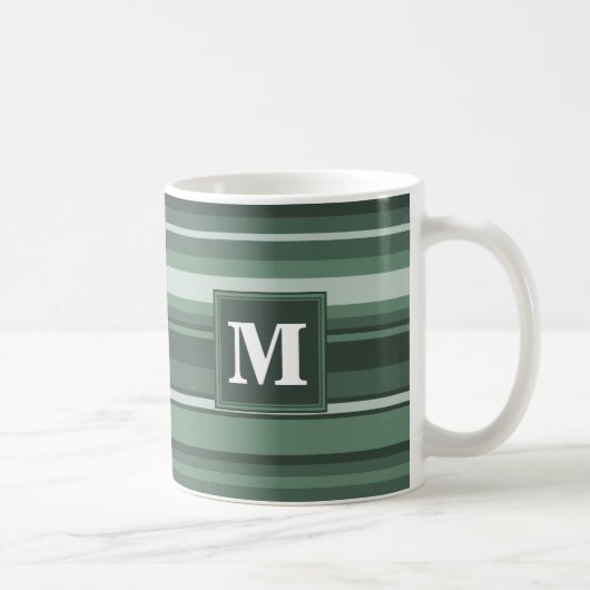 Monogramm Phalelgrün Kaffeetasse (Rechts)