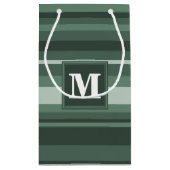 Monogramm Phalelgrün Kleine Geschenktüte (Rückseite)