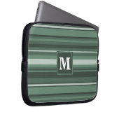 Monogramm Phalelgrün Laptopschutzhülle (Vorne Rechts)