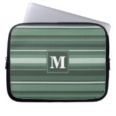 Monogramm Phalelgrün Laptopschutzhülle (Vorderseite)