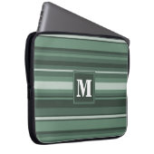 Monogramm Phalelgrün Laptopschutzhülle (Vorne Rechts)