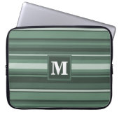 Monogramm Phalelgrün Laptopschutzhülle (Vorderseite)