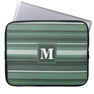 Monogramm Phalelgrün Laptopschutzhülle