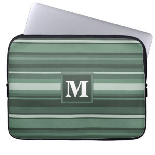Monogramm Phalelgrün Laptopschutzhülle