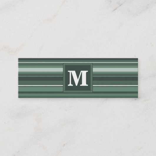 Monogramm Phalelgrün Mini Visitenkarte (Vorderseite)