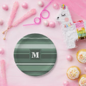 Monogramm Phalelgrün Pappteller (Party)
