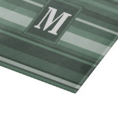 Monogramm Phalelgrün Schneidebrett (Ecke)