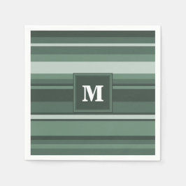 Monogramm Phalelgrün Serviette