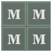 Monogramm Phalelgrün Stoff (Nahaufnahme)