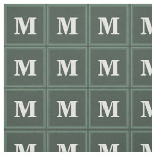 Monogramm Phalelgrün Stoff