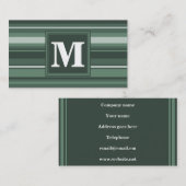 Monogramm Phalelgrün Visitenkarte (Vorne/Hinten)