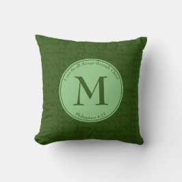MONOGRAMM | Philippinen 4:13 | GREEN | Reversible Kissen