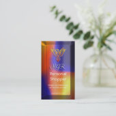 Monogramm Phoenix, persönlicher Käufer, Visitenkarte (Stehend Vorderseite)