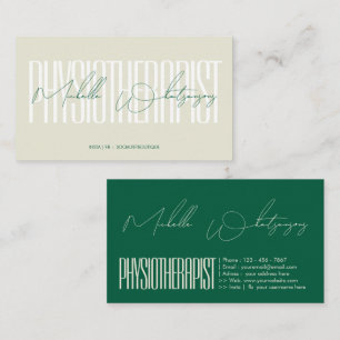 Monogramm PHYSIOTHERAPEUT moderne Schrift Visitenkarte