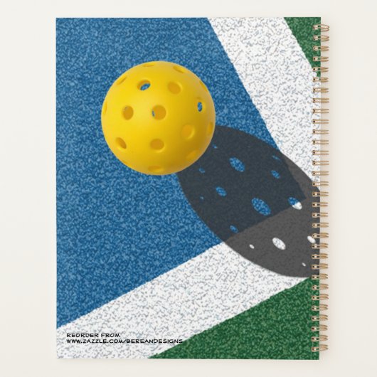 Monogramm PICKLEBALL Planer (Rückseite)