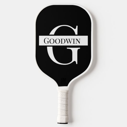 Monogramm Pickleball Schläger (Rückseite)
