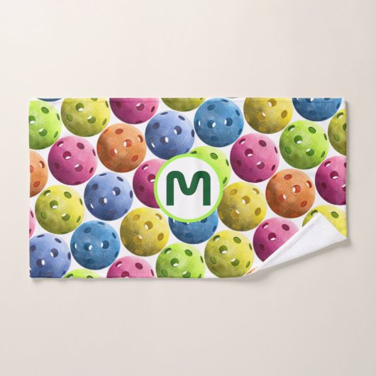 Monogramm Pickleball Schweiss-Tuch Handtuch (Handtuch)