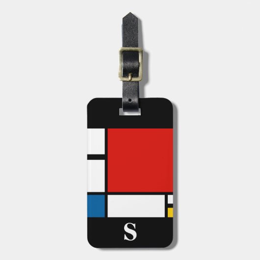 Monogramm Piet Mondrian, Komposition ii Gepäckanhänger (Vorderseite vertikal)