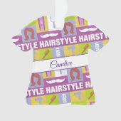 Monogramm-Piktogramm für Haarstylist Ornament (Vorderseite)